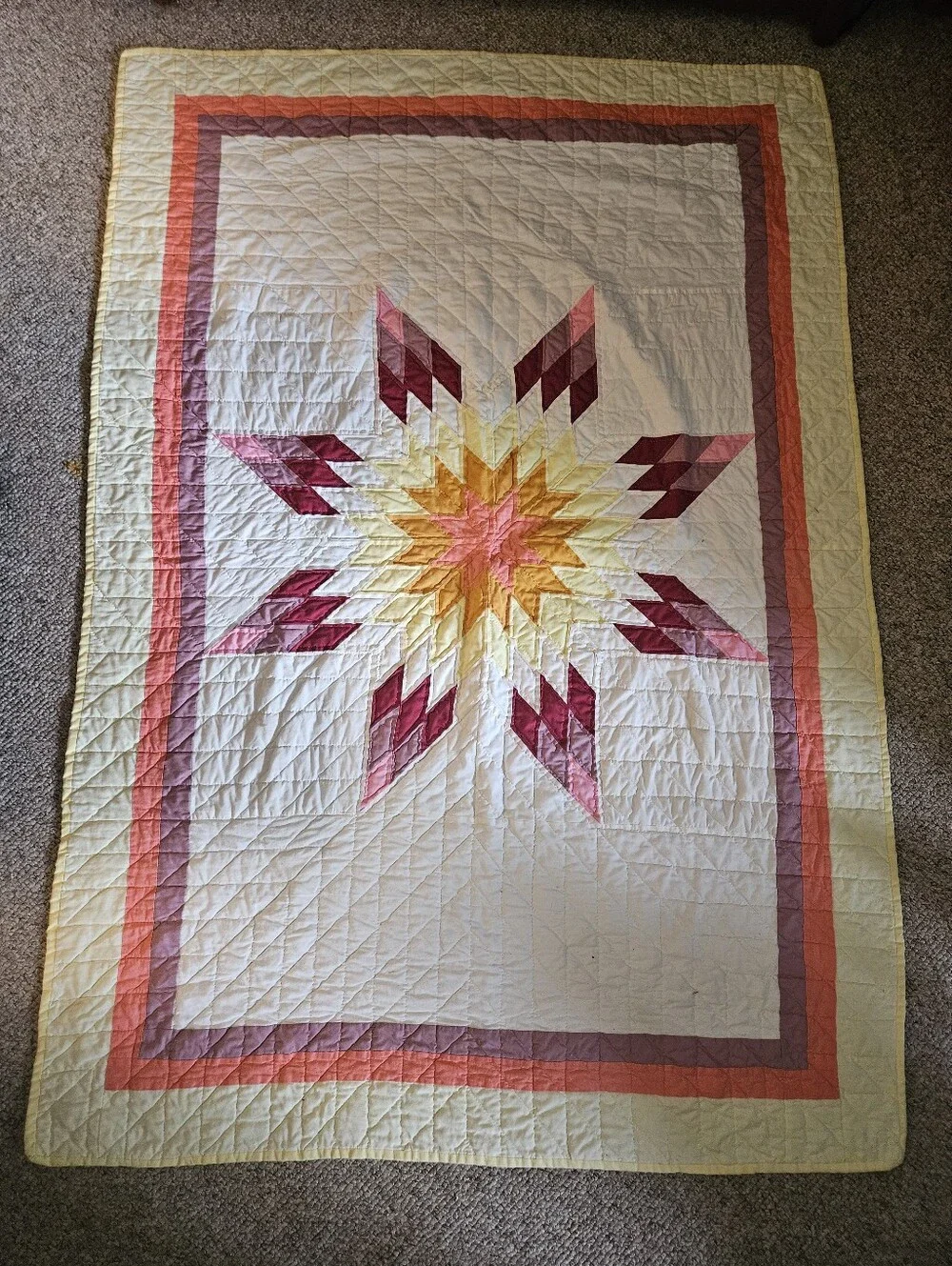Vintage Handmade Star Quilt